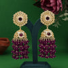 Purple Color Kundan Earrings (KDE929PRP)