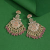 Pink Color Kundan Earrings (KDE931PNK)