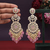 Pink Color Kundan Earrings (KDE935PNK)