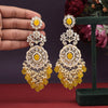 Yellow Color Kundan Earrings (KDE935YLW)