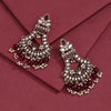 Maroon Color Kundan Earrings (KDE937MRN)