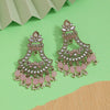 Pink Color Kundan Earrings (KDE937PNK)