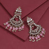 Pink Color Kundan Earrings (KDE937PNK)