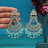 Sky Blue Color Kundan Earrings (KDE937SBLU)