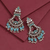 Sky Blue Color Kundan Earrings (KDE937SBLU)