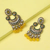 Yellow Color Kundan Earrings (KDE938YLW)