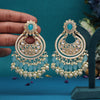 Sky Blue Color Kundan Earrings (KDE939SBLU)