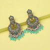 Sky Blue Color Kundan Earrings (KDE940SBLU)