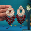 Maroon Color Kundan Earrings (KDE942MRN)