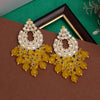 Yellow Color Kundan Earrings (KDE942YLW)