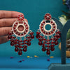 Maroon Color Kundan Earrings (KDE943MRN)