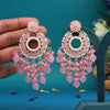 Pink Color Kundan Earrings (KDE943PNK)