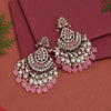 Pink Color Kundan Earrings (KDE945PNK)