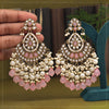 Pink Color Kundan Earrings (KDE945PNK)