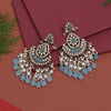 Sky Blue Color Kundan Earrings (KDE945SBLU)