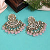 Pink Color Kundan Earrings (KDE946PNK)