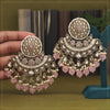 Pink Color Kundan Earrings (KDE946PNK)