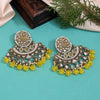 Yellow Color Kundan Earrings (KDE946YLW)