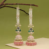 Pink Color Meenakari Kundan Earrings (KDE948PNK)