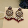 Maroon Color Kundan Earrings (KDE951MRN)