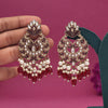 Maroon Color Kundan Earrings (KDE951MRN)