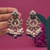 Purple Color Kundan Earrings (KDE951PRP)