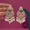 White Color Kundan Earrings (KDE951WHT)