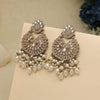 White Color Kundan Earrings (KDE951WHT)