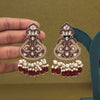 Maroon Color Kundan Earrings (KDE952MRN)