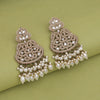 White Color Kundan Earrings (KDE952WHT)