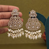 White Color Kundan Earrings (KDE952WHT)