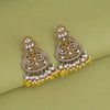 Yellow Color Kundan Earrings (KDE952YLW)