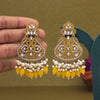 Yellow Color Kundan Earrings (KDE952YLW)