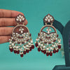 Maroon Color Kundan Earrings (KDE953MRN)