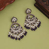 Purple Color Kundan Earrings (KDE953PRP)