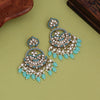 Sky Blue Color Kundan Earrings (KDE953SBLU)