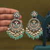 Sky Blue Color Kundan Earrings (KDE953SBLU)