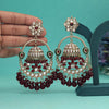 Maroon Color Kundan Earrings (KDE954MRN)