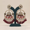 Maroon Color Kundan Earrings (KDE954MRN)