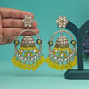 Yellow Color Kundan Earrings (KDE954YLW)