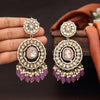 Light Purple Color Kundan Earrings (KDE963LPRP)