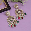 Multi Color Kundan Earrings (KDE963MLT)