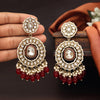 Maroon Color Kundan Earrings (KDE963MRN)