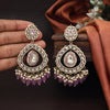 Light Purple Color Kundan Earrings (KDE964LPRP)