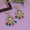 Multi Color Kundan Earrings (KDE964MLT)