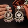 Pink Color Kundan Earrings (KDE964PNK)