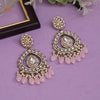 Pink Color Kundan Earrings (KDE964PNK)