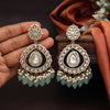 Sky Blue Color Kundan Earrings (KDE964SBLU)