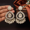 White Color Kundan Earrings (KDE964WHT)