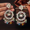 Multi Color Kundan Earrings (KDE965MLT)